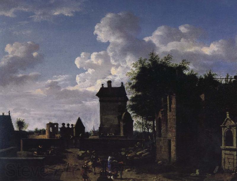 Jan van der Heyden Imagine in the cities and towns the Arc de Triomphe